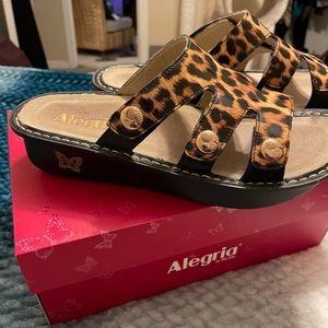 Alegria leopard print sandals